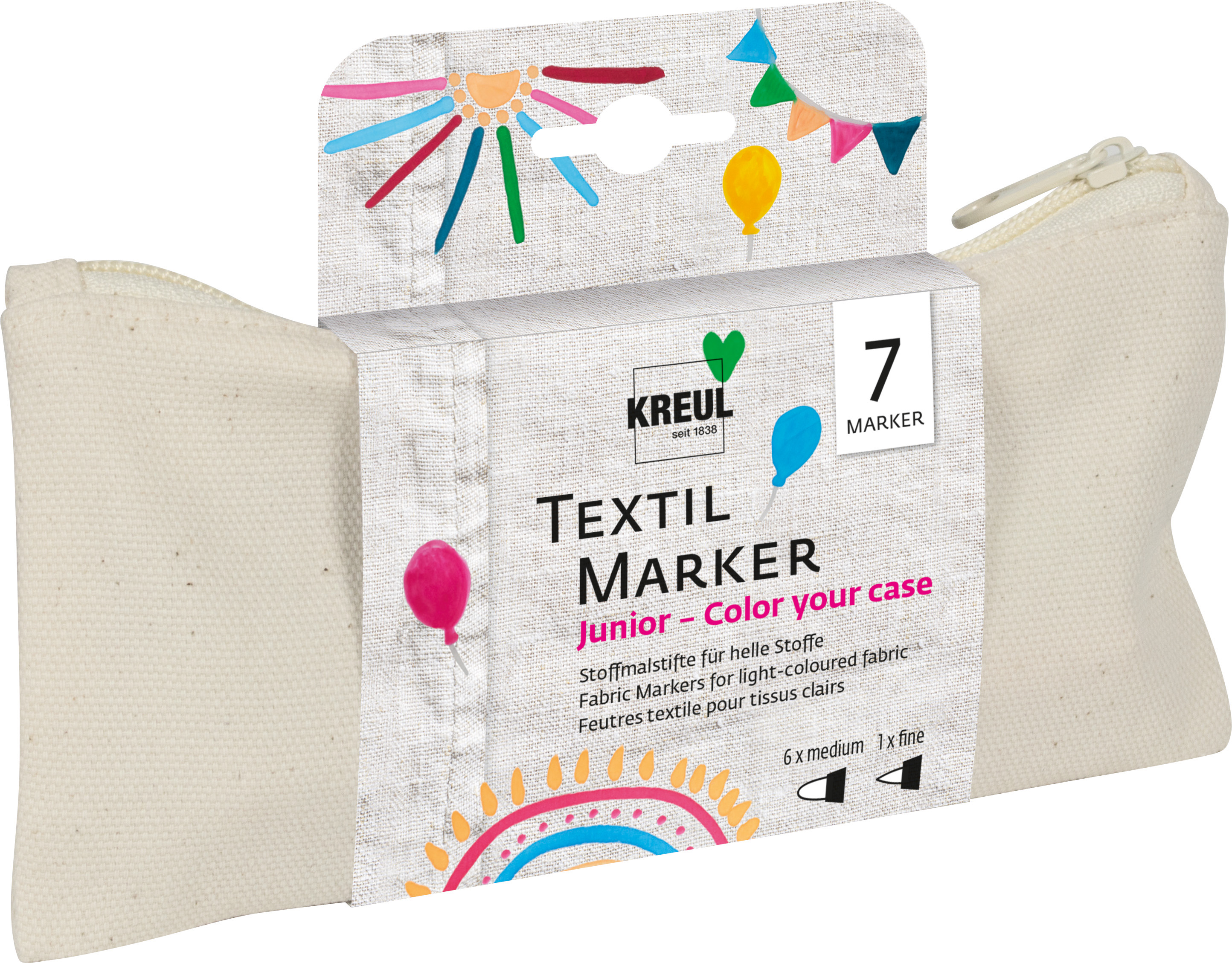 KREUL Textil Marker Junior Set Color your case Nettopreis