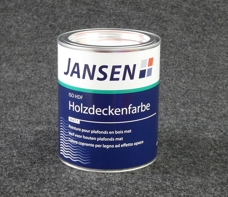JANSEN ISO-HDF PRO Holzdeckenfarbe NEU weiss matt 750ml. (3)