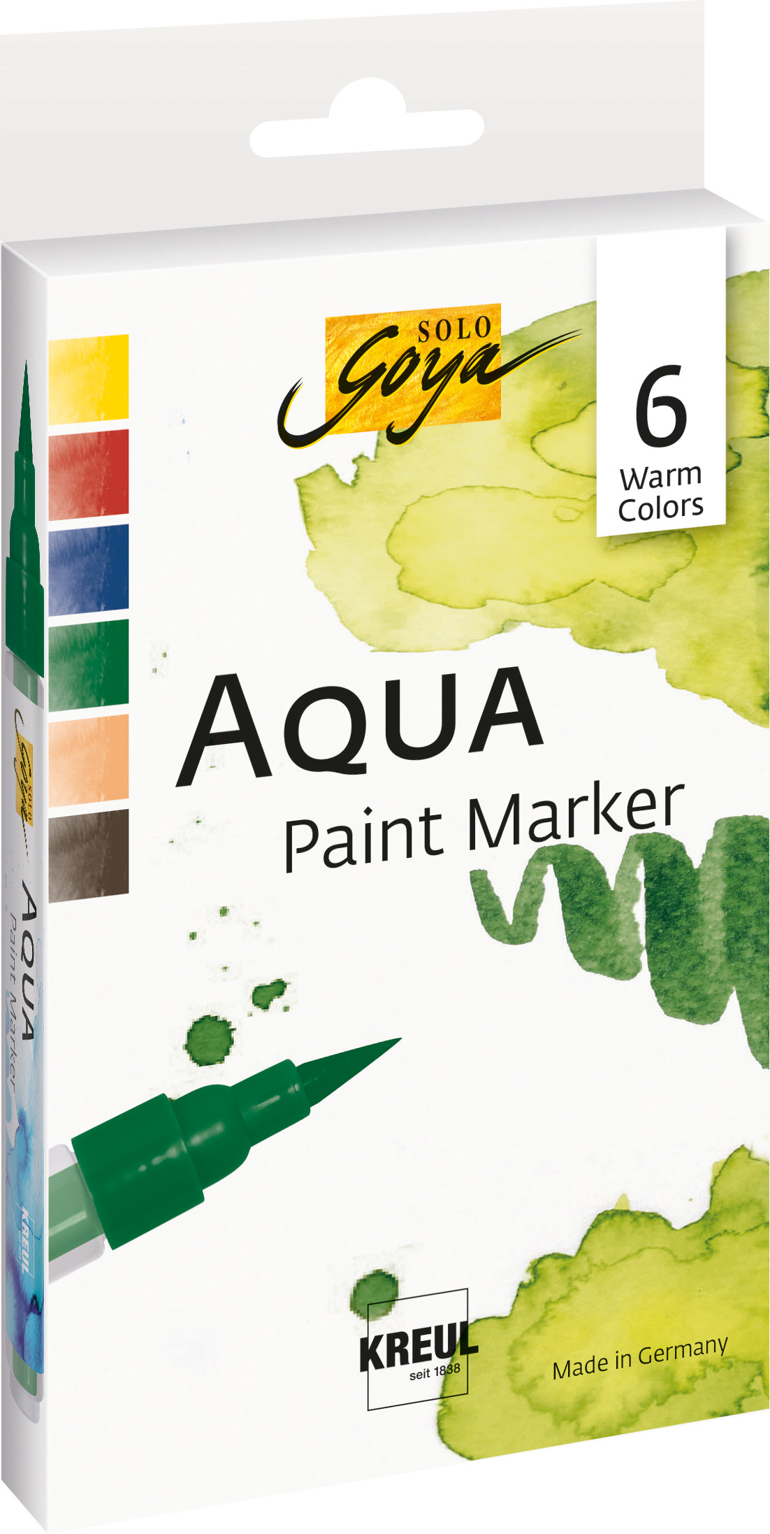 KREUL Solo goya aqua paint penna warm colors set á 6pz prezzo netto