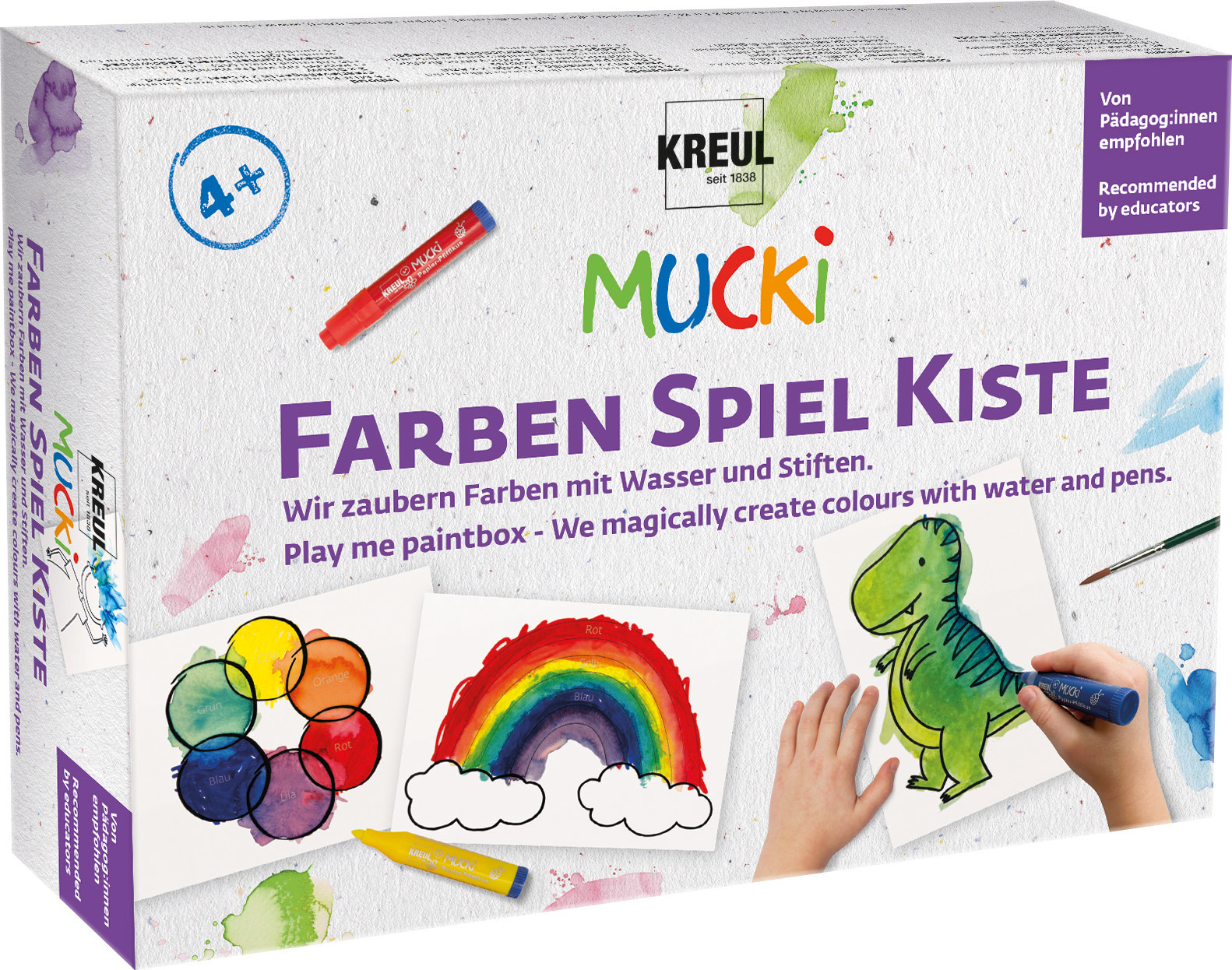 KREUL Mucki scatola dei giochi a colori facciamo magie con colori e dita prezzo netto
