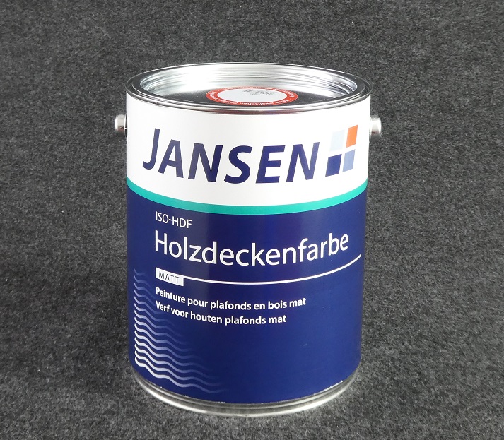JANSEN ISO-HDF PRO Holzdeckenfarbe NEU weiss matt 5lt. (2)