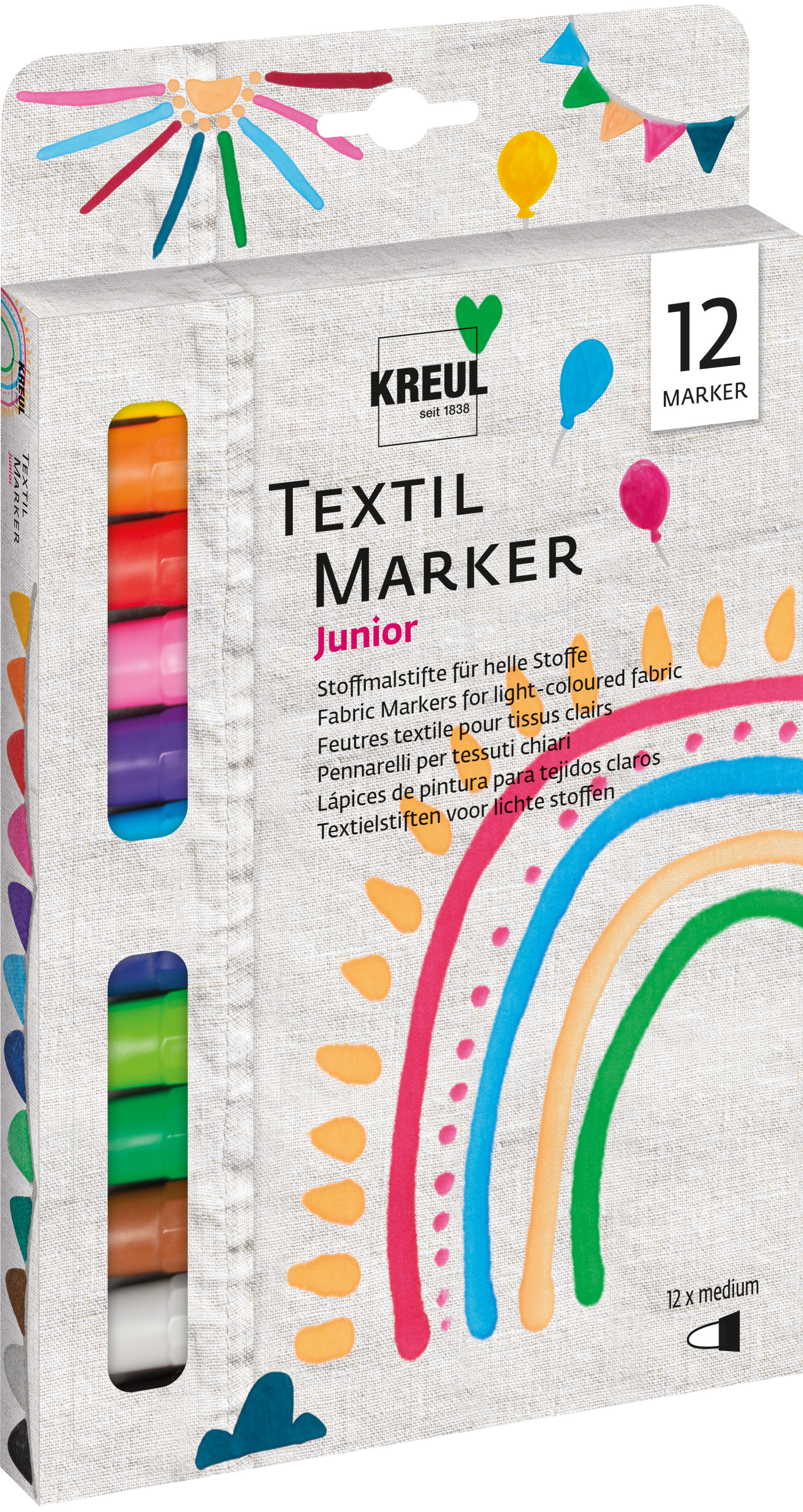 KREUL Textil Marker medium Junior 12er Set Nettopreis