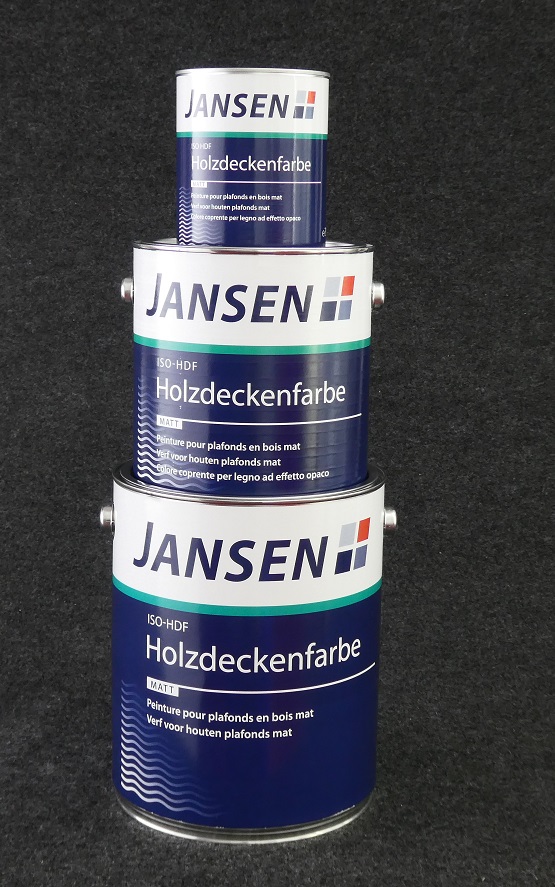 JANSEN ISO-HDF PRO Holzdeckenfarbe NEU weiss matt 750ml. (3)