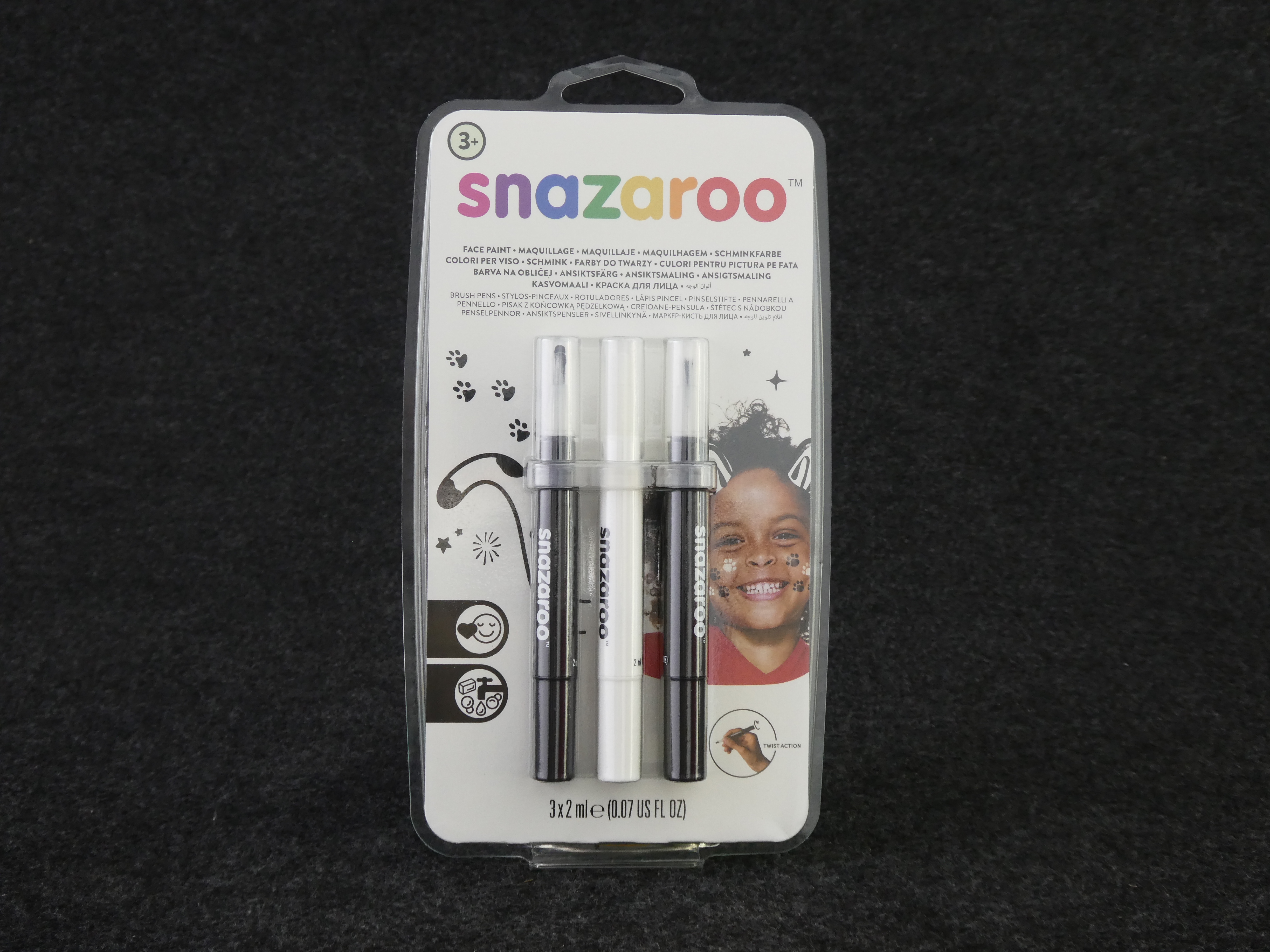 snazaroo Pinsel-Stift-Pack Set Schwarz & Weiss