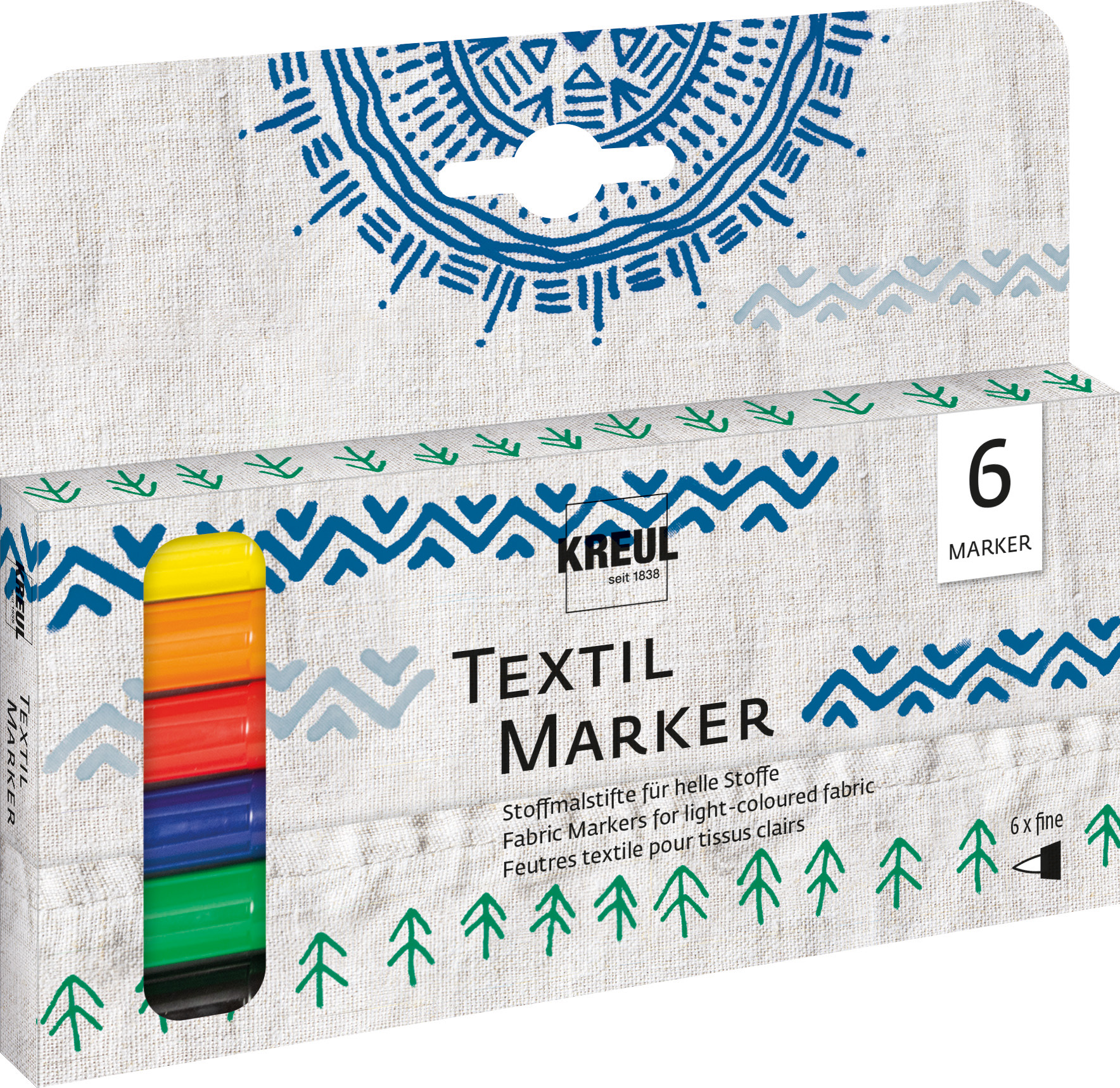 KREUL Textil Marker fine 6er Set Nettopreis