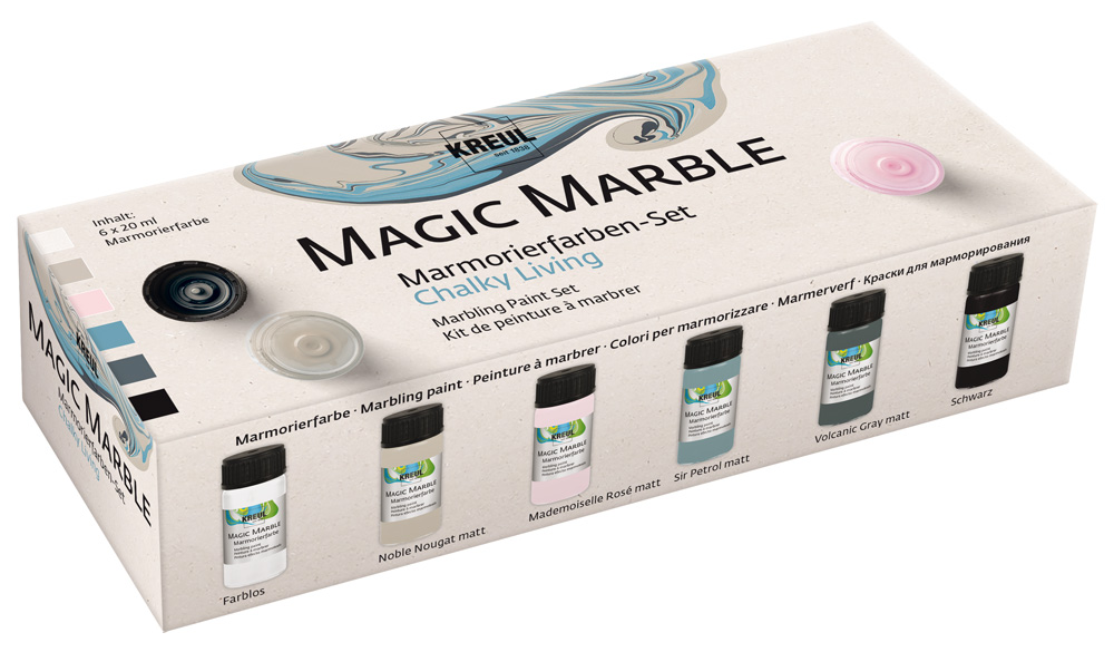 KREUL Magic Marble Marmorierfarben Set Chalky Living 6x20 ml Nettopreis